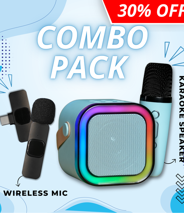 Mini Portable Karaoke Speaker + Wireless Mic