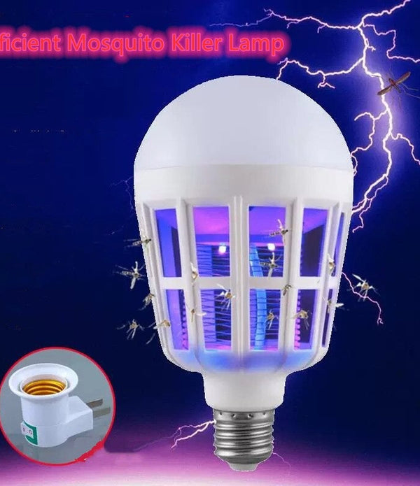 220V E27 UV LED Bulb 9W Mosquito Killer Lamp 2 In 1 Mosquito Trap Insect Killer Light Bulb Fly Bug Zapper Night Light For Baby