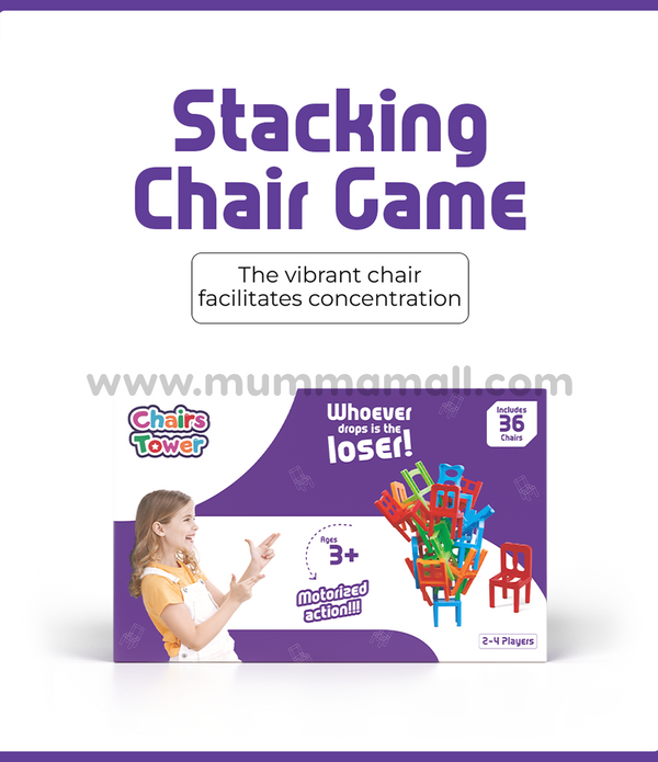 🔥Chairs Stacking Tower Game ||Suspend Family Game😯 36 Pcs Chair💥