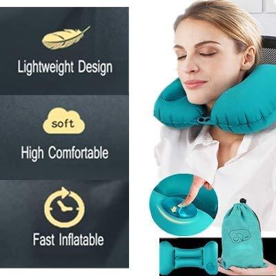 Automatic Air Inflatable U-Shape Travel/Neck Pillow