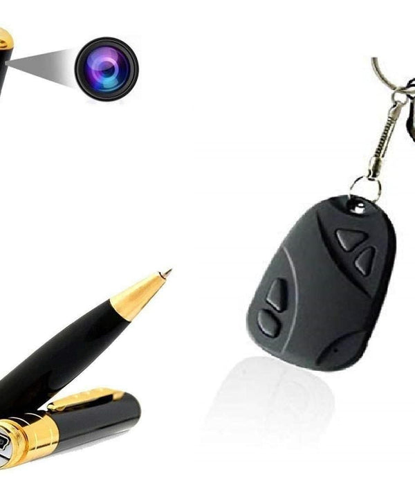 Buy 1 Pen Spy Camera and Get 1 Key Chain Spy Camera