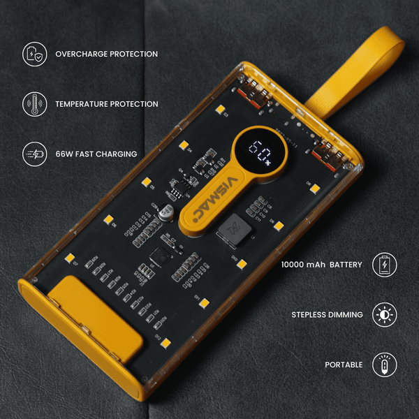 Transparent 10,000 mAh 66W PD20W Fast charging Powerbank