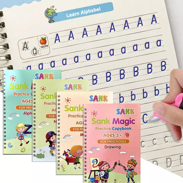 ✨Magic Practice Book || Buy 1 Set & Get 1 Set FREE ( 8 Book + 20 Refill+2 Pen+2 Grip ) + FREE Learning 2000+ pages PDF worksheet for kids