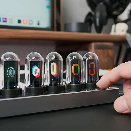 Fawes IPS Nixie Tubes Digital Table Clock