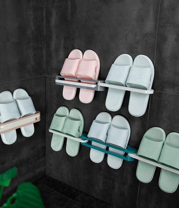 3 in 1 Wall Mounted ABS Collapsible Hanging Slippers