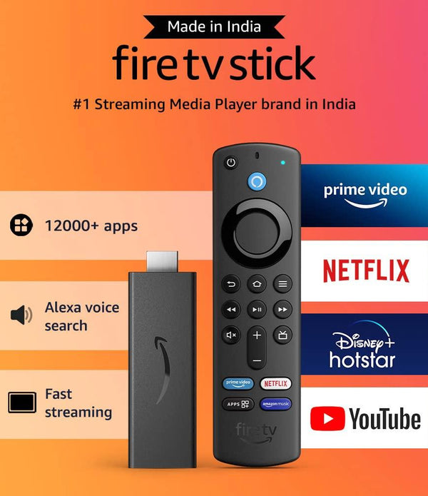 Fire TV Stick with Alexa Voice Remote (includes TV and app controls) | HD streaming device