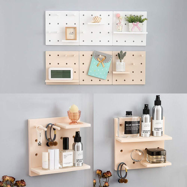 Wall Mount Pegboard Storage Wall Shelf Organizer