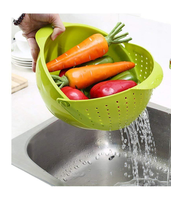 Fruit Wash Basket - Plastic Collapsible Colander And Strainer Basket