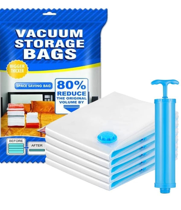 ✨Space Saving Storage Vacuum Bags (Pack of 5 & 1 hand Pump)