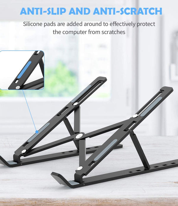 Adjustable Laptop Stand Holder with Built-in Foldable Legs