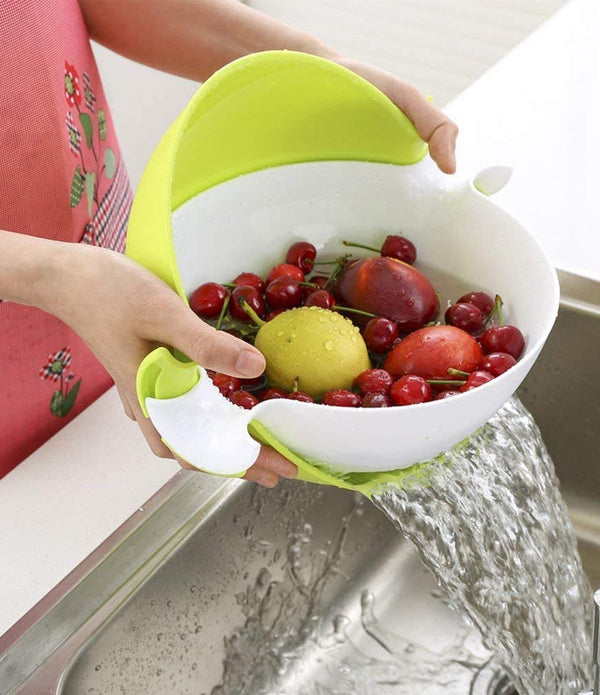 Double Layer Washing Vegetables and Fruit Draining Strainer