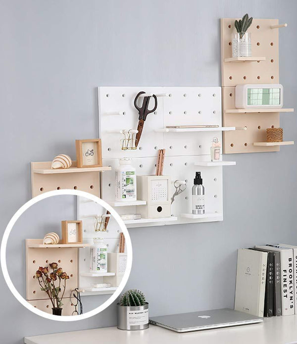 Wall Mount Pegboard Storage Wall Shelf Organizer