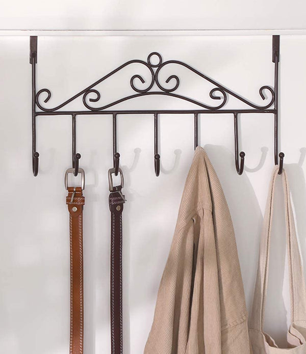 Multi-Functional Steel Over The Door Hook Hanger