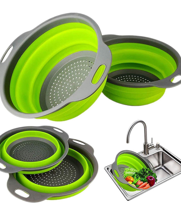 Foldable Silicone Kitchen Drainer Strainer Basket