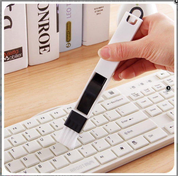 Plastic Multipurpose Cleaning Brush for Window Frame, Keyboard with Mini Dustpans (Set of 3)