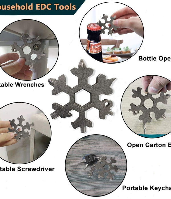 18 in 1 Multi-Purpose Snowflake Shaped Stainless Steel Screwdriver Tool