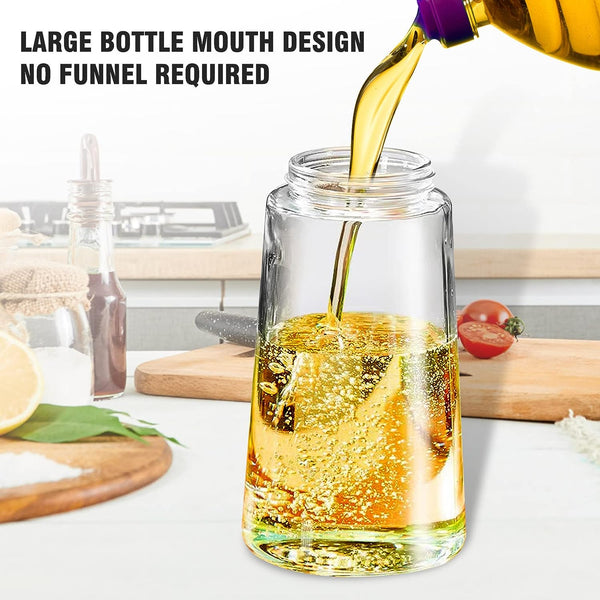 2 in 1 Glass Olive Oil Sprayer and Oil Dispenser || 14.5oz/450ml Oil Spray Bottle