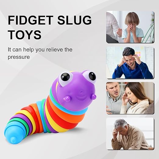 🌟Flexible Finger Slug Toy || Perfect For Stress Relief💯(1 Pcs)