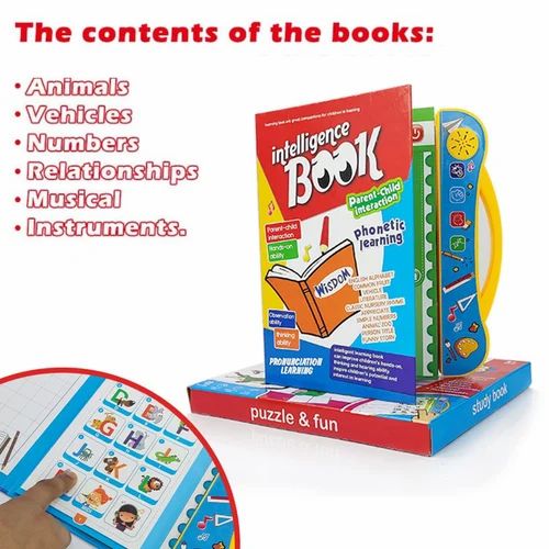 📕Intelligence Book ||  Musical Educational Phonetic Learning Book 3 + Year Kids