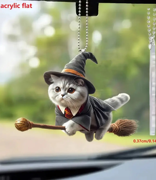 2D Acrylic  Magic Meow Charm- for Car, Bag or multiple place