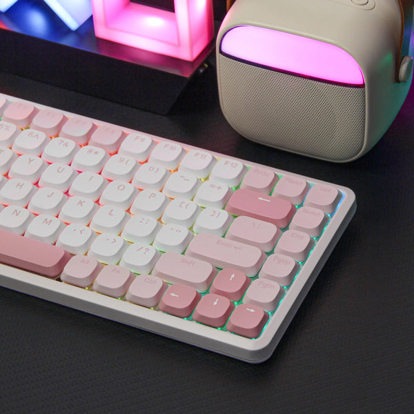 ZIFRIEND Custom ZT84L 84 keys hotswappable Two-color ABS keycap Low Profile Switch Wiless Gaming Mechanical