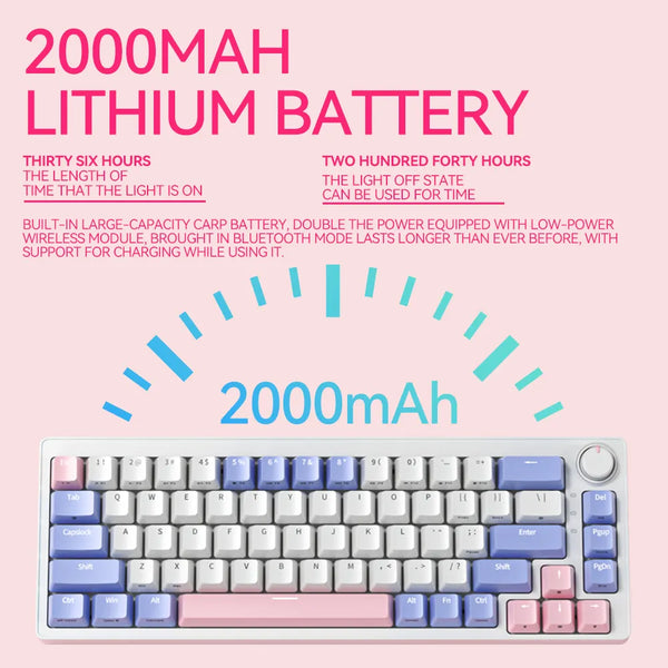 ZIFRIEND ZA68 Custom 60 percent Keyboard mechanical Hot Swap RGB Backlit Wireless teclado mecanic Gaming Mechanical