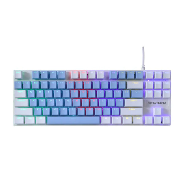 2022 Mechanical Double Color Keyboard 87 Keys Double Injection Keycap Wired with Metal Panel for Laptop PC