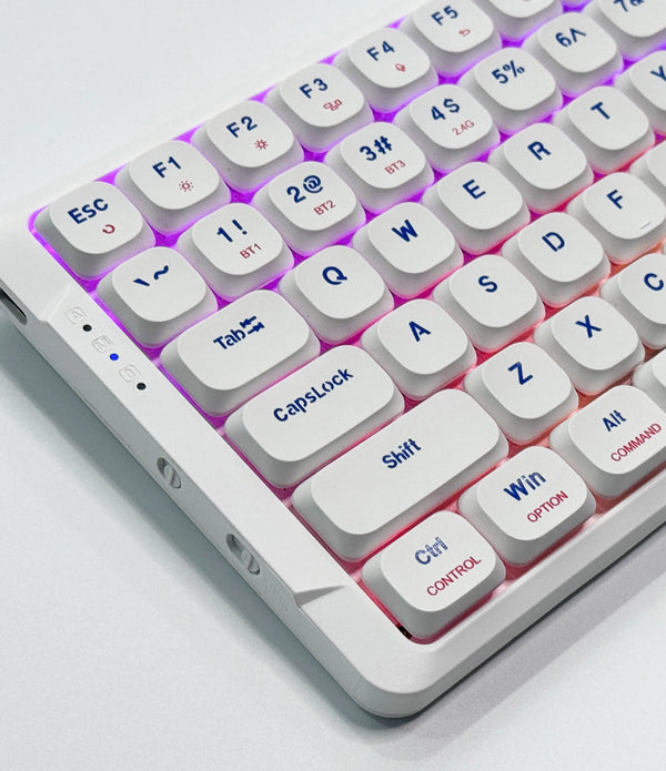 ZIFRIEND Custom ZT84L 84 keys hotswappable Two-color ABS keycap Low Profile Switch Wiless Gaming Mechanical