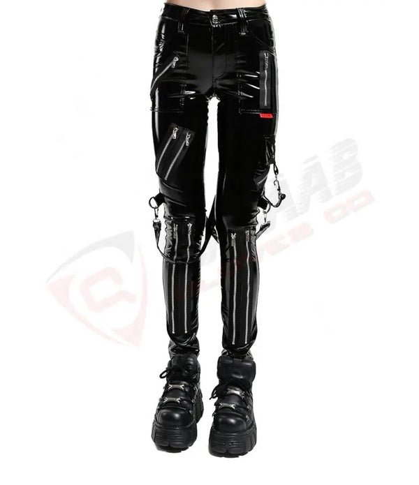 Punk-Goth Pants Women Gothic-Trouser Bondage -Punk Shorts Trouser