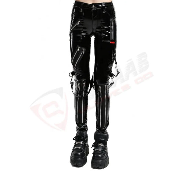 Punk-Goth Pants Women Gothic-Trouser Bondage -Punk Shorts Trouser