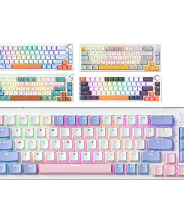 ZIFRIEND ZA68 Custom 60 percent Keyboard mechanical Hot Swap RGB Backlit Wireless teclado mecanic Gaming Mechanical