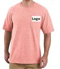 Men's Loose Fit T shirt Heavyweight Short sleeve Pocket Cotton Custom Printing Logo Men T Casual From Bangladesh