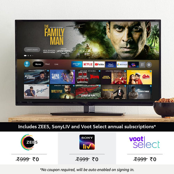 Amazon Fire TV Stick Plus includes ZEE5, SonyLIV and Voot annual subscriptions