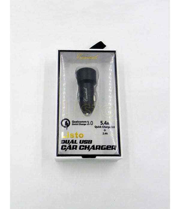 Essentials Listo Dual USB Port Usb Car Charger