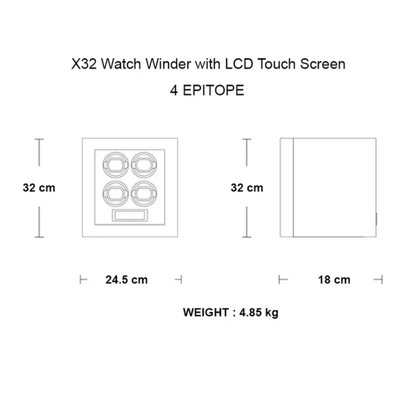 Fawes Automatic Watch Winder with LCD Screen X32