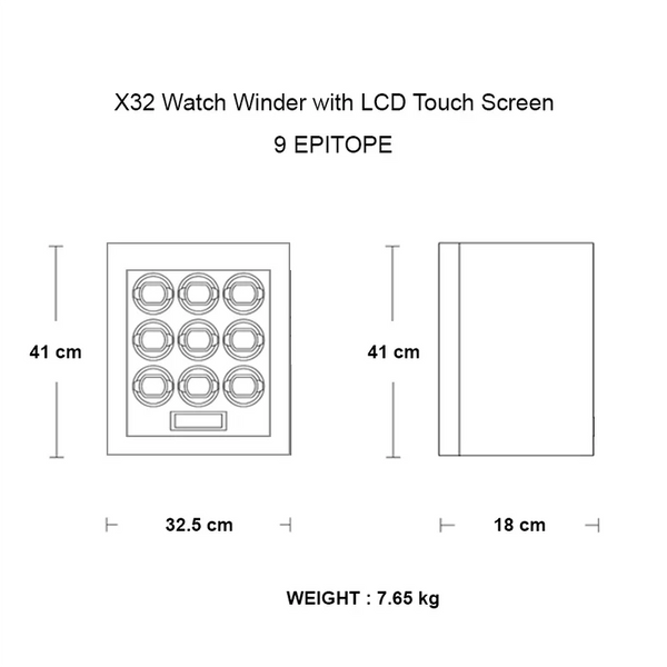 Fawes Automatic Watch Winder with LCD Screen X32