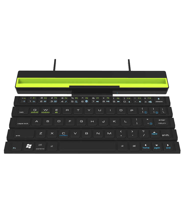 Green Multi Functional Rollable Wireless Keyboard