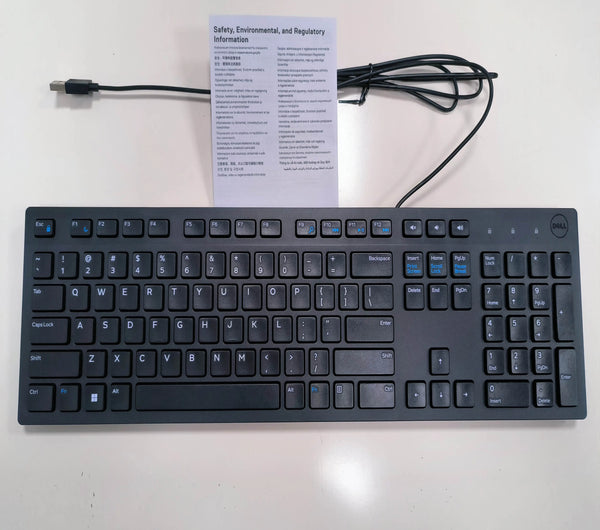 DELL KB216 Wired USB Keyboard - Black Desktop Optical USB 2.0 QWERTY Plug and Play