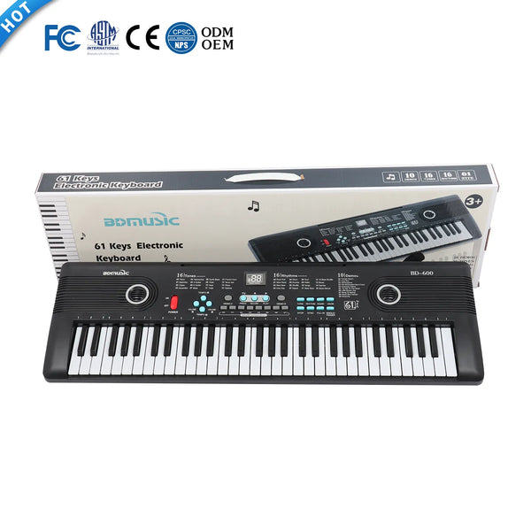 61 keys professional teaching piano electronic midi musical instruments with digital and microphone