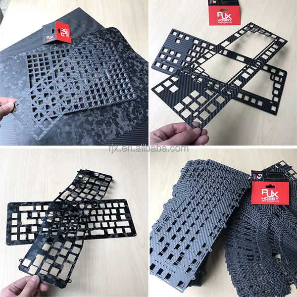 RJX Custom Mechanical Keyboard 3k Real Carbon Fiber sheet Plate