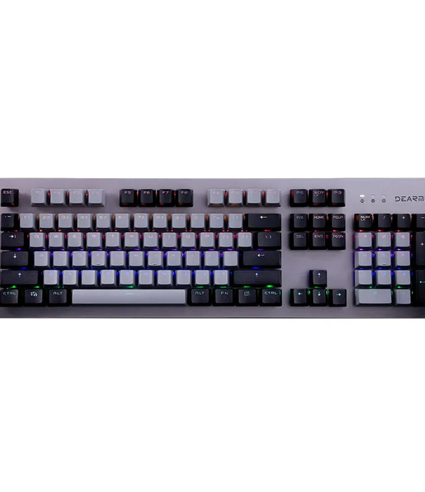 Dearmo F1 OEM RGB Backlit Wired Mechanical Keyboard Waterproof Dustproof Aluminum Alloy Gaming