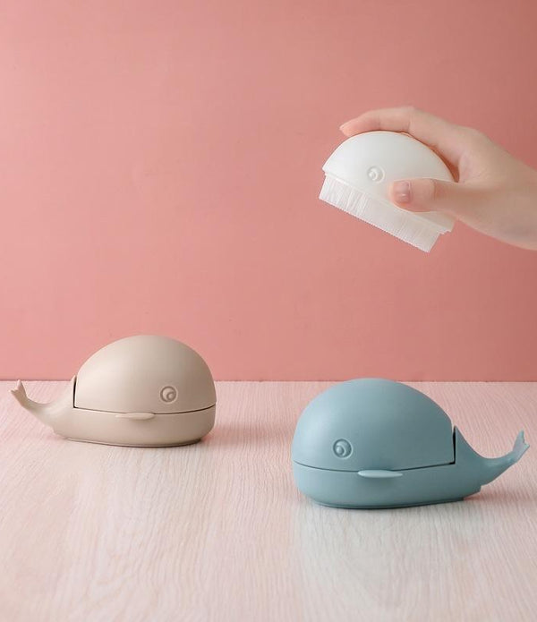 Cute Little Whale Laundry Brush Cleaning Brushes