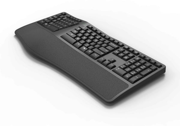 real high quality 2.4g Wireless Ergonomic with Wrist Rest quite Membrane Keys