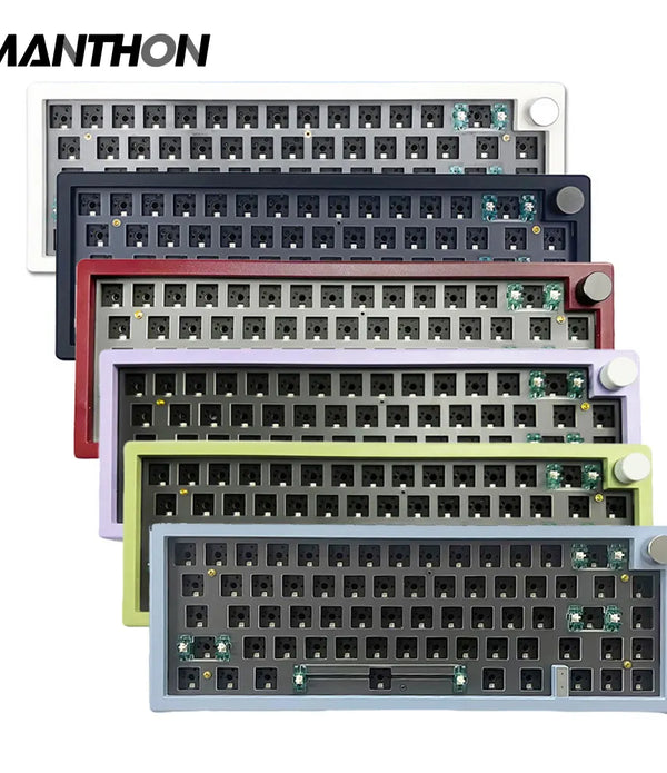 GMK67 Hot Swap Keyboard 65% Custom Blue/Red/Purple/Green Gasket Backlit Wireless Wired 3 Mode Mechanical Barebone