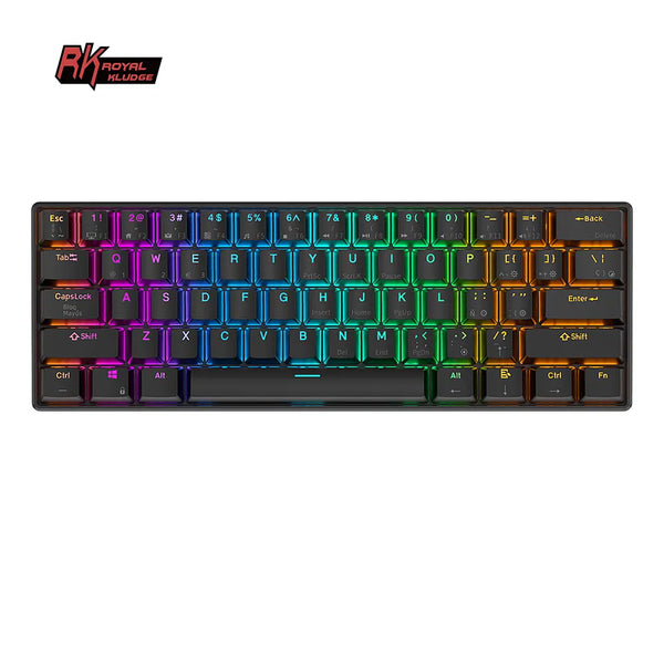 Overseas warehouse Royal Kludge rk61 61 keys 60% computer gamer wireless mechanical clavier backlit rgb gaming mechanic