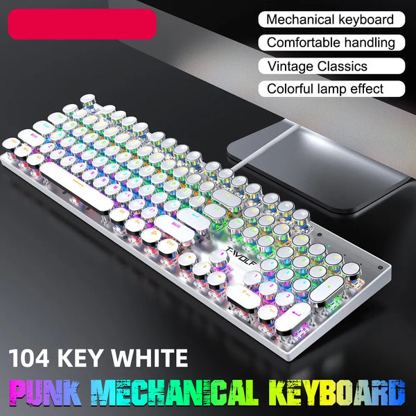 Gaming Keyboard Mouse Mechanical Feeling RGB LED Backlit Gamer USB Wired Computer Game For PC Laptop