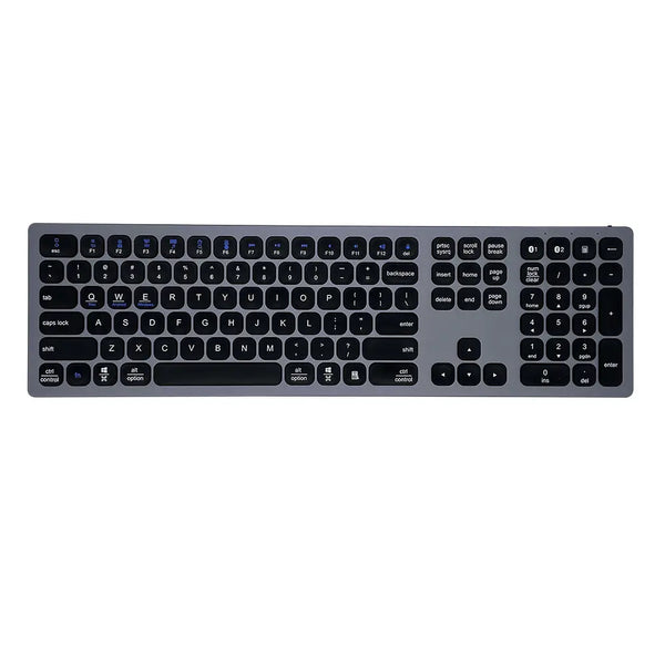 BT 3.0 5.0 Keyboard Multi-Device Rechargeable Aluminum Wireless Type-C Rechargeable 110 keys