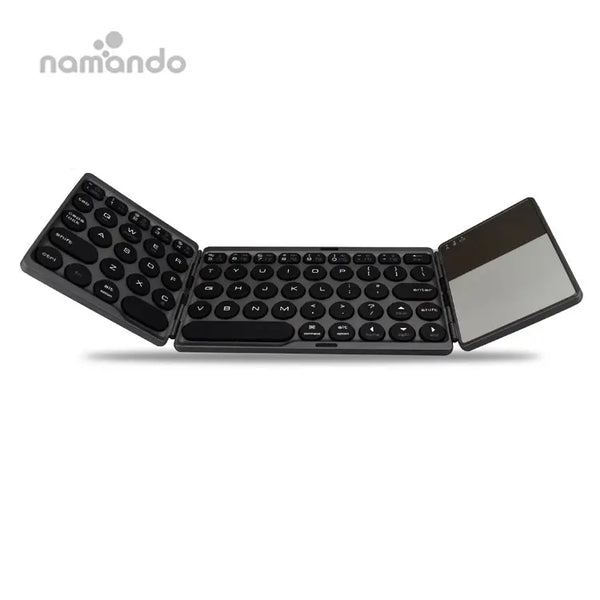 Multi Device Wireless Keyboard and Mouse Dual-Mode BT + 2.4G Combo Touchpad Foldable Slim Keypad For PC Tablet Laptop