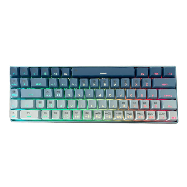 New Arrival 60% Wireless Keyboard Gradient PBT Keycaps Metal Aluminium bt Mechanical Gaming For Windows Mac