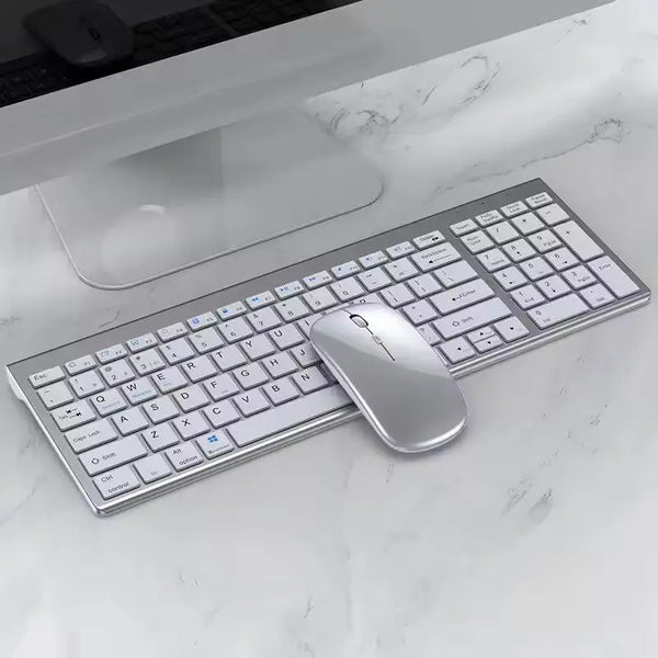 2024 Rechargeable office wireless 2.4g keyboard and mouse combo business style rechargeable